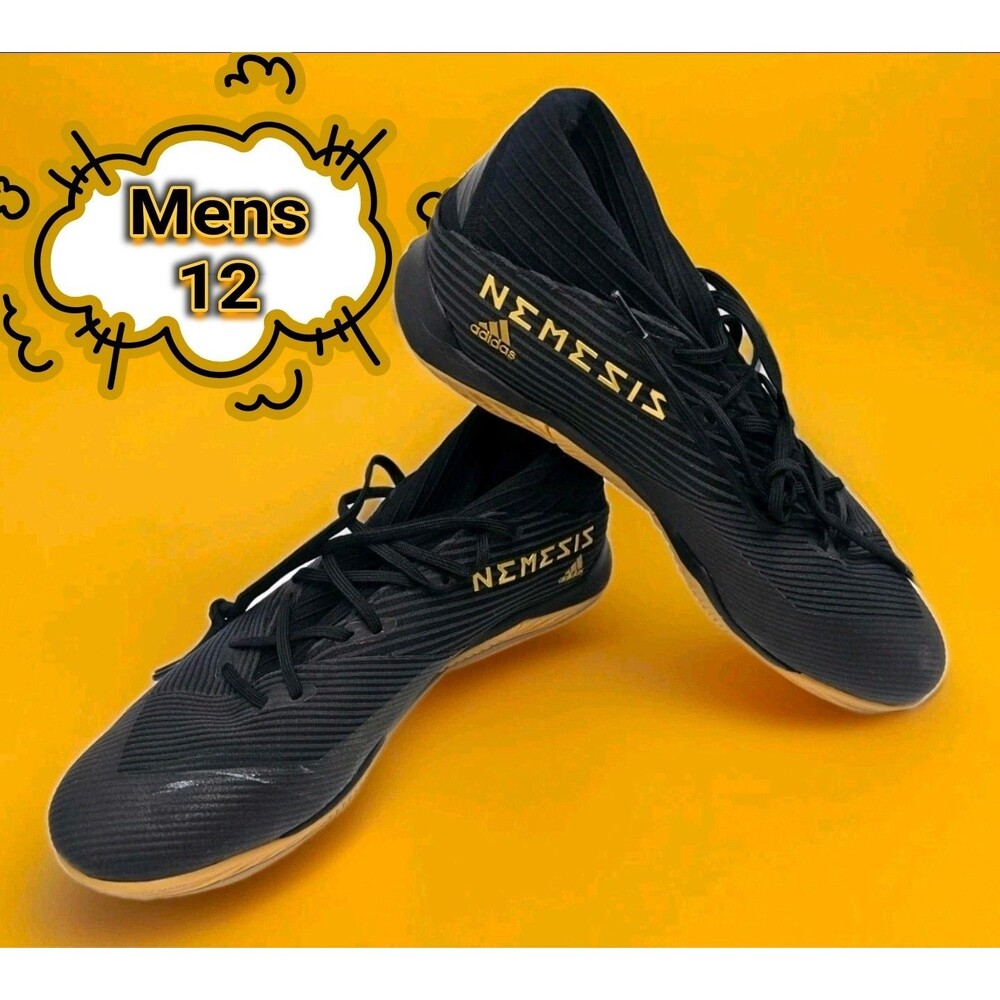 Adidas Nemeziz 19.3 IN Indoor Soccer Shoes Black Gum F34413 Men Size 12 New With